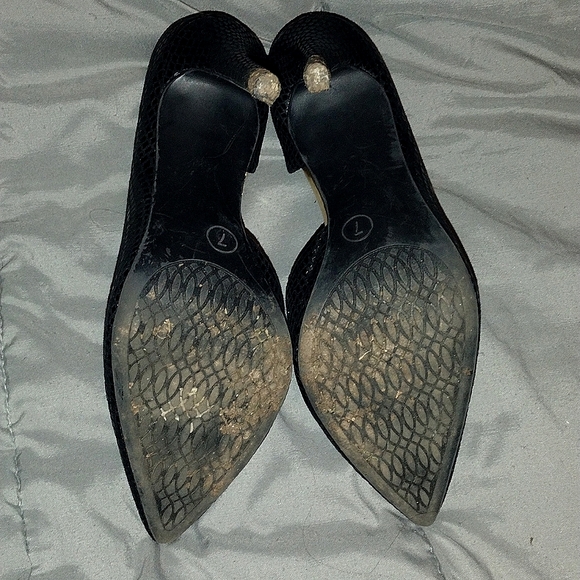 Mossimo black diamond snake pattern point-toe heel 7 - Picture 3 of 6